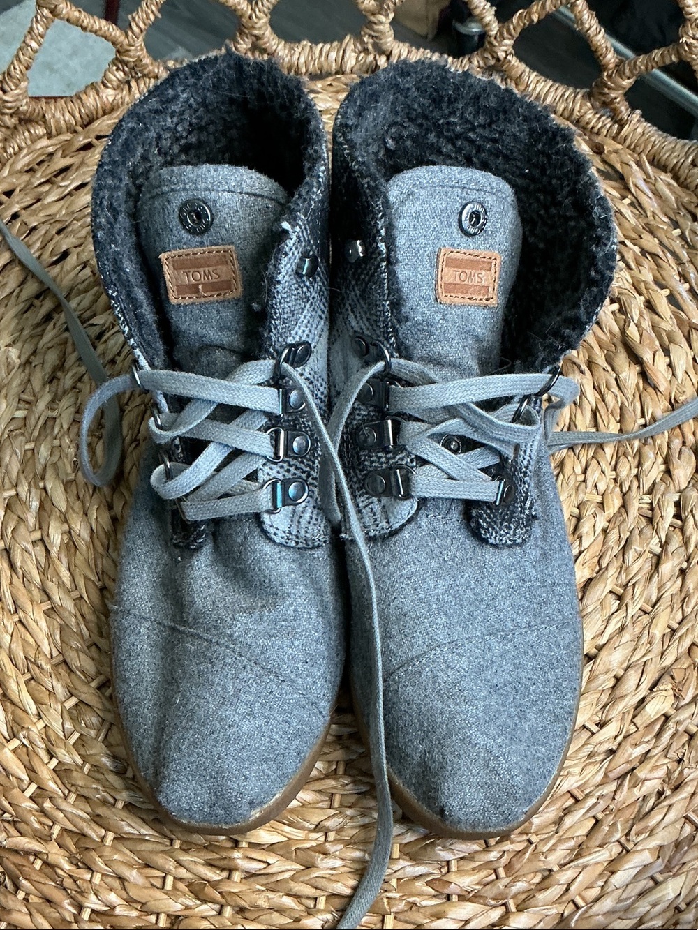 TOMS Highland Tartan Gary foldover boots